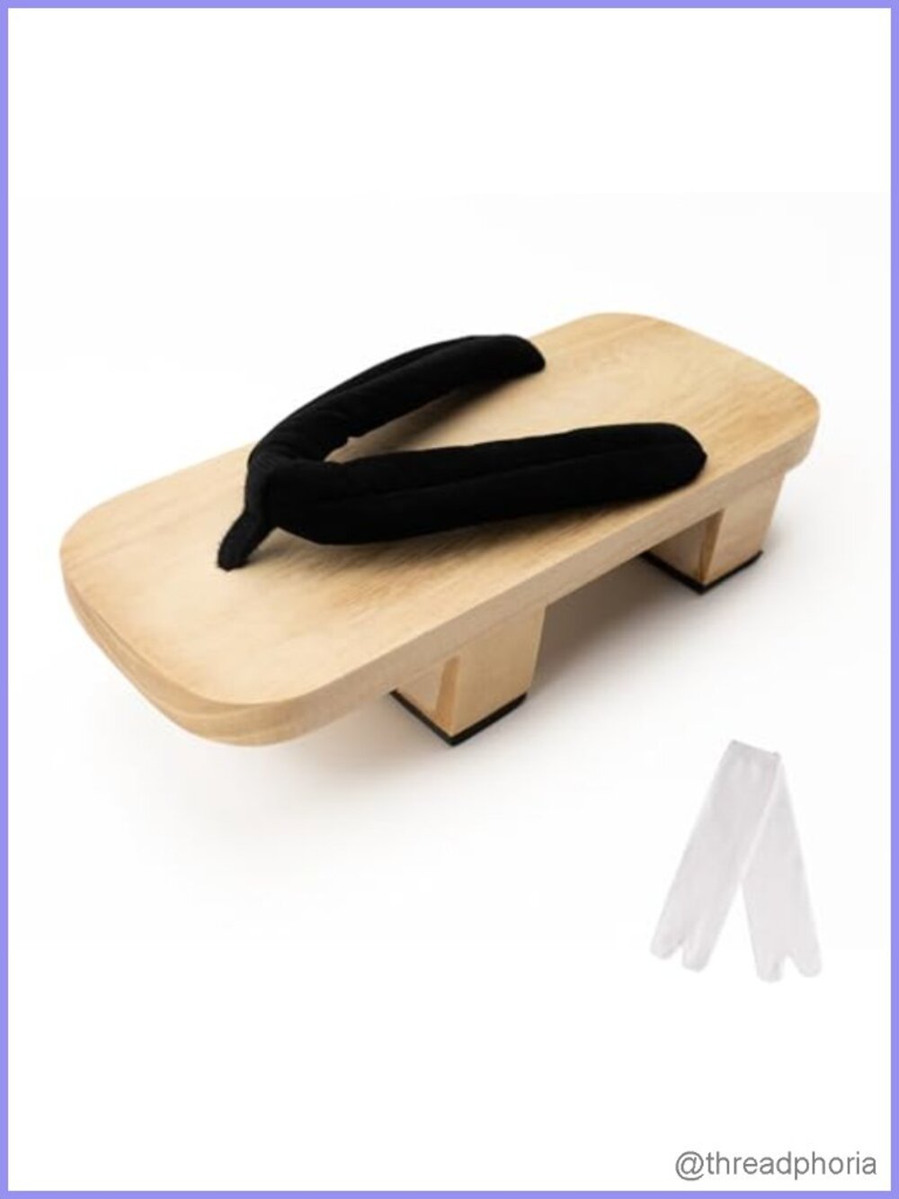 Japanese Geta Wooden Clogs with Tabi Socks, Unisex, Slip Resistant